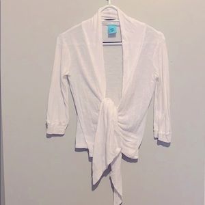Thin white summer cardi.